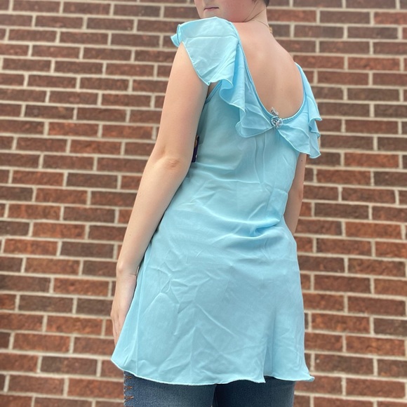 Vintage pastel blue heart slip - Picture 14 of 14